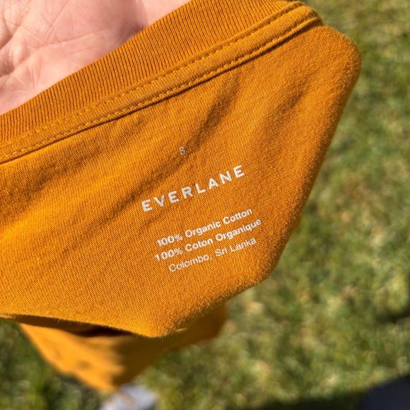 Everlane Orange 100% Organic cotton Pocket Boxy Fit Tee Shirt Size Small - Picture 5 of 5